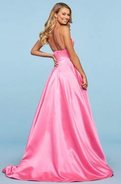 Sherri Hill - 53312 Beaded Deep V-neck A-line Dress