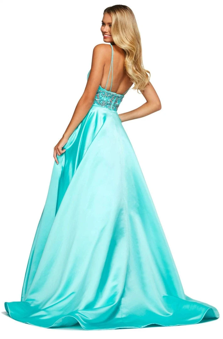 Sherri Hill - 53313 Sweetheart Beaded Midriff Mikado Dress 6 Sherri Hill - 53313 Sweetheart Beaded Midriff Mikado Dress