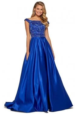 Sherri Hill - 53317 Beaded Off-Shoulder Mikado Ballgown 10 Sherri Hill - 53317 Beaded Off-Shoulder Mikado Ballgown