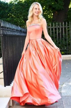 Sherri Hill - 53320 Strapless Beaded Neckline A Line Ballgown Dress