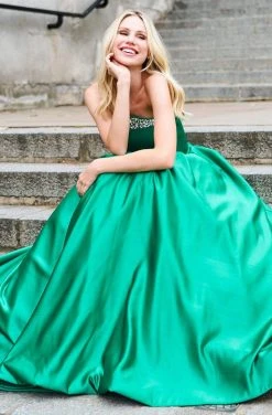 Sherri Hill - 53320 Strapless Beaded Neckline A Line Ballgown Dress