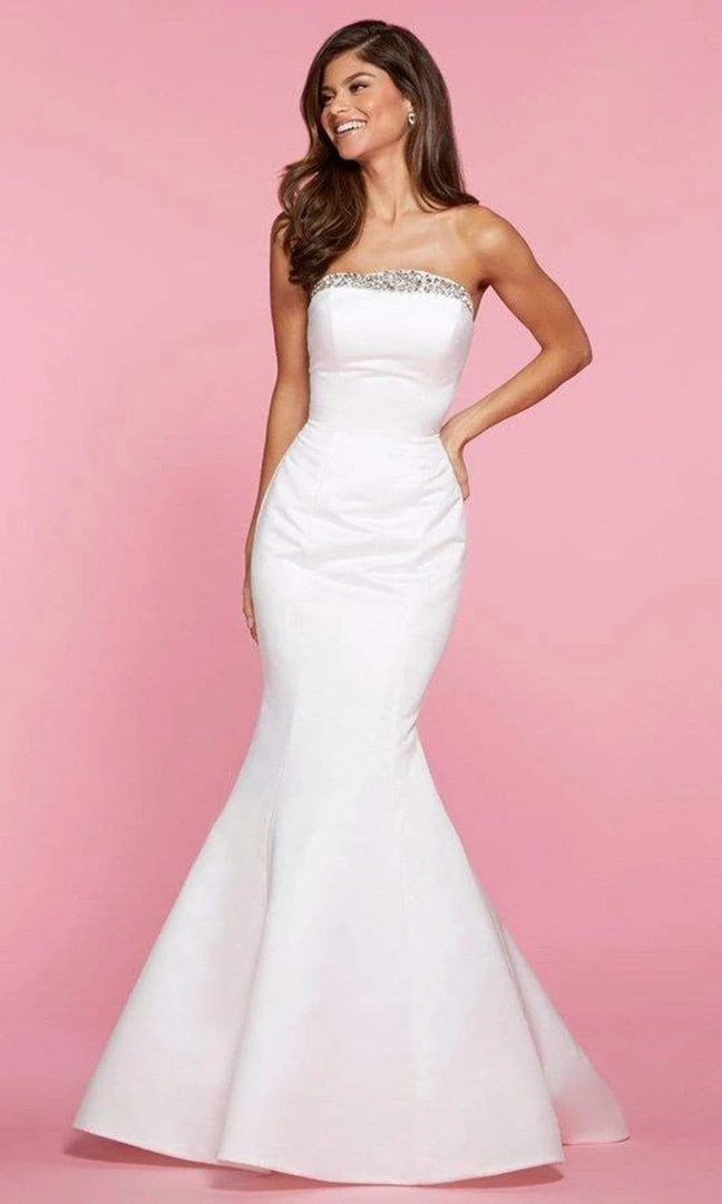 Sherri Hill - 53321 Strapless Beaded Satin Mermaid Dress 5 Sherri Hill - 53321 Strapless Beaded Satin Mermaid Dress