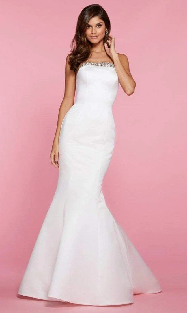 Sherri Hill - 53321 Strapless Beaded Satin Mermaid Dress 3 Sherri Hill - 53321 Strapless Beaded Satin Mermaid Dress