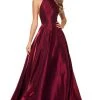 Sherri Hill - 53350 High Neckline Shimmer Satin A-Line Dress 2 Sherri Hill - 53350 High Neckline Shimmer Satin A-Line Dress