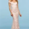 Sherri Hill - 53357 Lace Off-Shoulder Trumpet Dress With Train