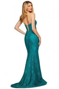 Sherri Hill - 53358 Allover Lace Fitted Sexy Back Dress 7 Sherri Hill - 53358 Allover Lace Fitted Sexy Back Dress