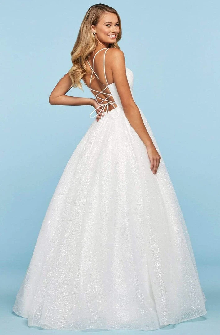 Sherri Hill - 53406 Glitter Scoop A-Line Evening Dress 4 Sherri Hill - 53406 Glitter Scoop A-Line Evening Dress