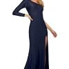 Sherri Hill - 53428 Single Sleeve Beaded Jersey Fitted Dress 1 Sherri Hill - 53428 Single Sleeve Beaded Jersey Fitted Dress