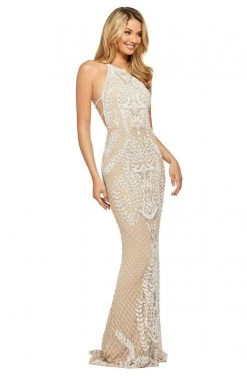 Sherri Hill - 53439 Pattern Beaded High Neckline Fitted Dress