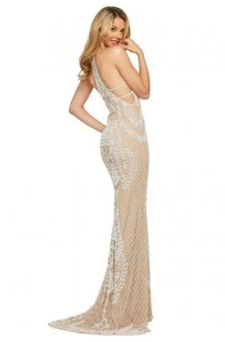 Sherri Hill - 53439 Pattern Beaded High Neckline Fitted Dress