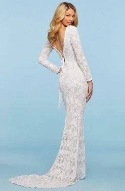 Sherri Hill - 53443 V-Neck Beaded Lace Dress