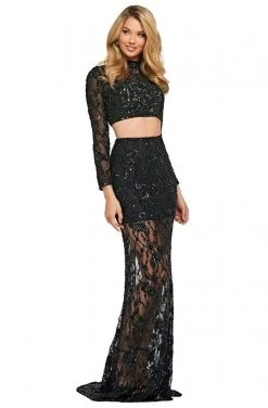 Sherri Hill - 53444 High Neckline Beaded Sheath Dress 7 Sherri Hill - 53444 High Neckline Beaded Sheath Dress