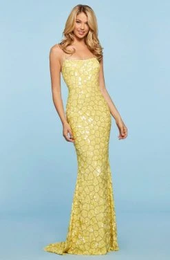 Sherri Hill - 53456 Scale Sequin Long Beaded Dress