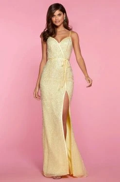 Sherri Hill - 53493 Beaded V-Neck Evening Dress