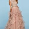 Sherri Hill - 53510 High Neckline Beaded Lace Ruffle Dress 1 Sherri Hill - 53510 High Neckline Beaded Lace Ruffle Dress