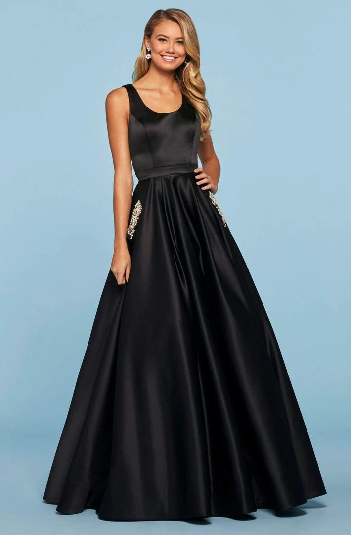 Sherri Hill - 53512 Scoop Neck Beaded Mikado Ballgown 3 Sherri Hill - 53512 Scoop Neck Beaded Mikado Ballgown