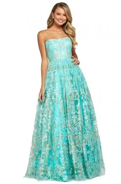 Sherri Hill - 53513 Strapless Lace-Up A-Line Dress
