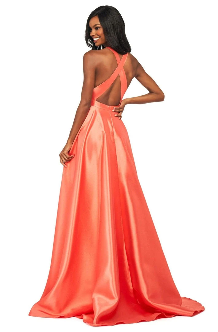 Sherri Hill - 53529 Satin Crystal Beaded A Line Dress 4 Sherri Hill - 53529 Satin Crystal Beaded A Line Dress