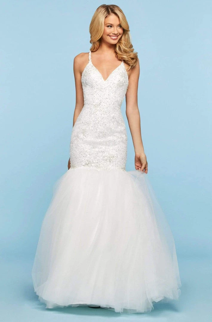 Sherri Hill - 53538 V-Neck Sequin Long Mermaid Dress 3 Sherri Hill - 53538 V-Neck Sequin Long Mermaid Dress