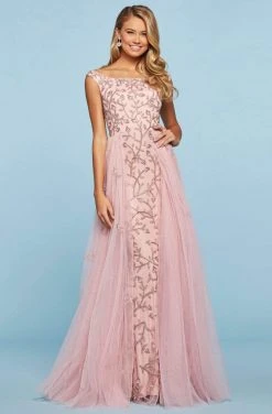 Sherri Hill - 53542 Bateau Beaded Fitted Dress