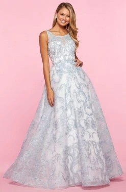 Sherri Hill - 53545 Illusion Beaded Ball Gown Dress