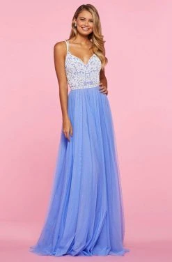 Sherri Hill - 53556 Beaded Bodice Chiffon A-Line Dress