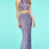 Sherri Hill - 53562 Beaded Two Piece High Halter Evening Dress 2 Sherri Hill - 53562 Beaded Two Piece High Halter Evening Dress