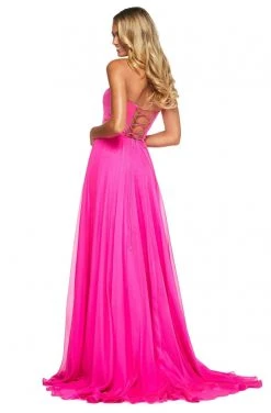 Sherri Hill - 53574 Satin Corset Lace-Up Bodice Long A Line Dress 7 Sherri Hill - 53574 Satin Corset Lace-Up Bodice Long A Line Dress