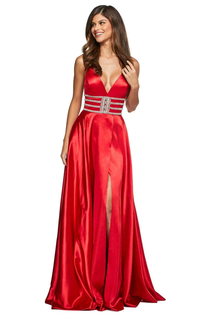 Sherri Hill - 53578 Beaded Empire Satin A-Line Dress 3 Sherri Hill - 53578 Beaded Empire Satin A-Line Dress