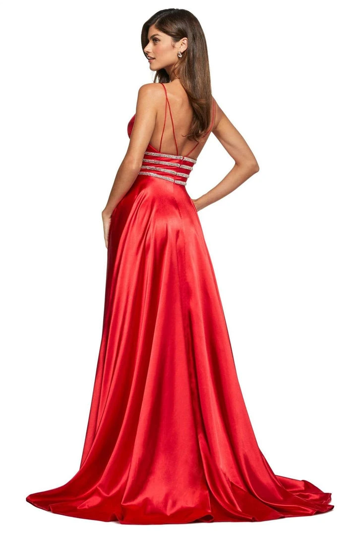 Sherri Hill - 53578 Beaded Empire Satin A-Line Dress 4 Sherri Hill - 53578 Beaded Empire Satin A-Line Dress