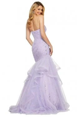 Sherri Hill - 53580 Strapless Beaded Pleat-Ornate Trumpet Dress