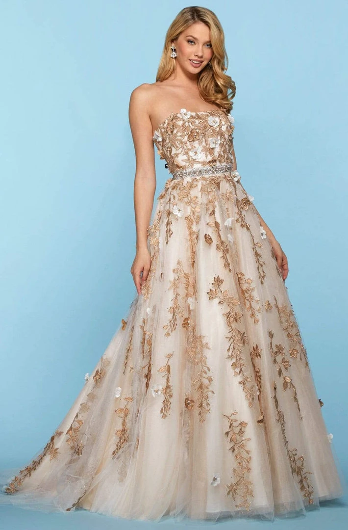 Sherri Hill - 53589 Tulle Long A-Line Dress 3 Sherri Hill - 53589 Tulle Long A-Line Dress