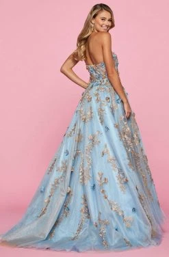 Sherri Hill - 53589 Tulle Long A-Line Dress 9 Sherri Hill - 53589 Tulle Long A-Line Dress