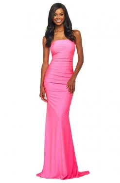 Sherri Hill - 53596 Long Strapless Ruched Jersey Dress