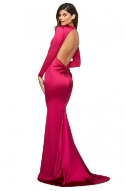 Sherri Hill - 53606 Long Sleeve Fitted Open Back Gown