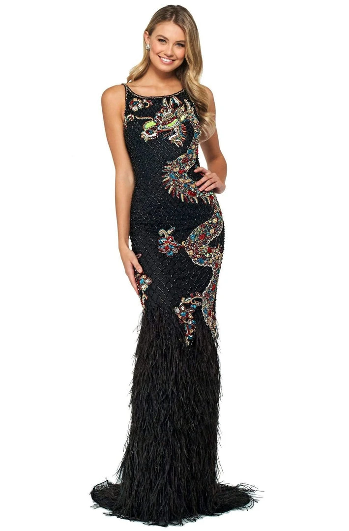 Sherri Hill - 53608 Fitted Beaded Feather Dress 3 Sherri Hill - 53608 Fitted Beaded Feather Dress