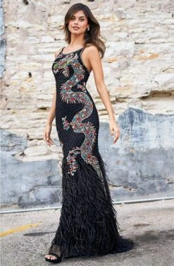 Sherri Hill - 53608 Fitted Beaded Feather Dress 9 Sherri Hill - 53608 Fitted Beaded Feather Dress