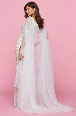 Sherri Hill - 53612 Long Fitted Caped Dress