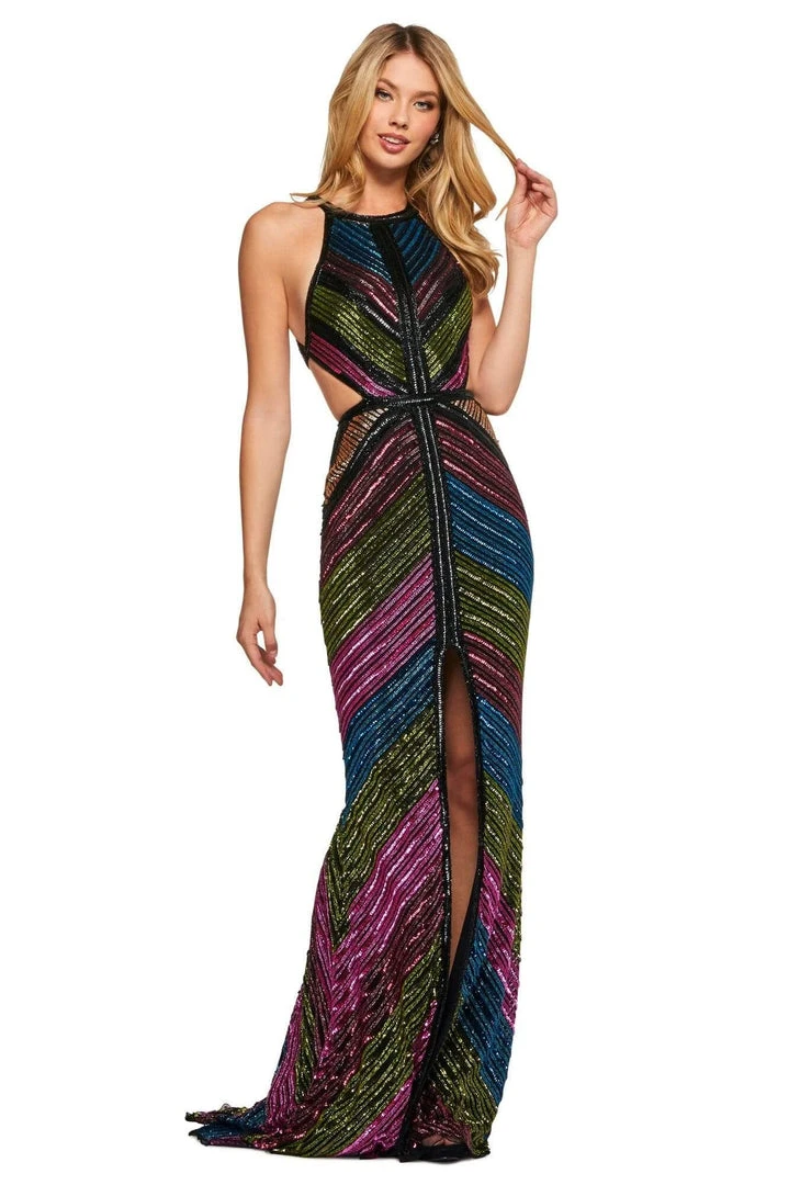 Sherri Hill - 53613 Halter Long Beaded Dress 3 Sherri Hill - 53613 Halter Long Beaded Dress