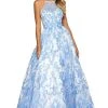 Sherri Hill - 53620 Lace Applique Halter Neck Ballgown 1 Sherri Hill - 53620 Lace Applique Halter Neck Ballgown