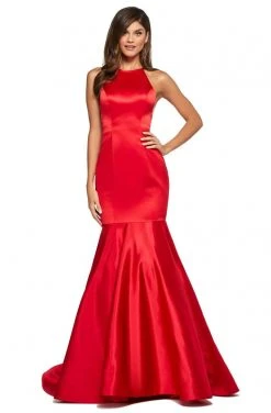 Sherri Hill - 53635 Halter Neck Fitted Mermaid Dress