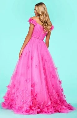 Sherri Hill - 53636 Floral Off-Shoulder Long Dress