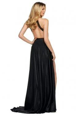 Sherri Hill - 53649 Beaded High Neckline Romper A-Line Dress