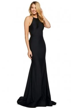 Sherri Hill - 53663 Halter Neck Trumpet Dress With Train 7 Sherri Hill - 53663 Halter Neck Trumpet Dress With Train