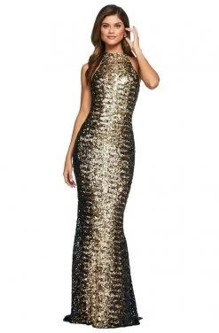 Sherri Hill - 53667 High Neckline Sequin Sheath Dress
