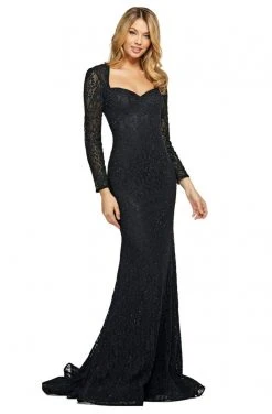 Sherri Hill - 53682 Long Sleeve Lace Sheath Dress
