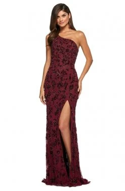 Sherri Hill - 53692 Single Shoulder Evening Dress With Slit