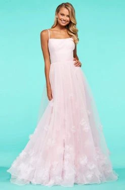 Sherri Hill - 53708 Scoop Applique A-Line Dress