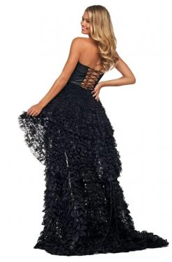 Sherri Hill - 53720 Ruffled Strapless High-Low Dress