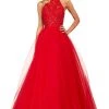 Sherri Hill - 53727 High Halter Open Back Ballgown